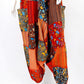 Patchwork Pants w/ Elastic Cuffs - Orange