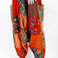 Patchwork Pants w/ Elastic Cuffs - Orange