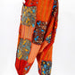 Patchwork Pants w/ Elastic Cuffs - Orange