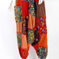 Patchwork Pants w/ Elastic Cuffs - Orange