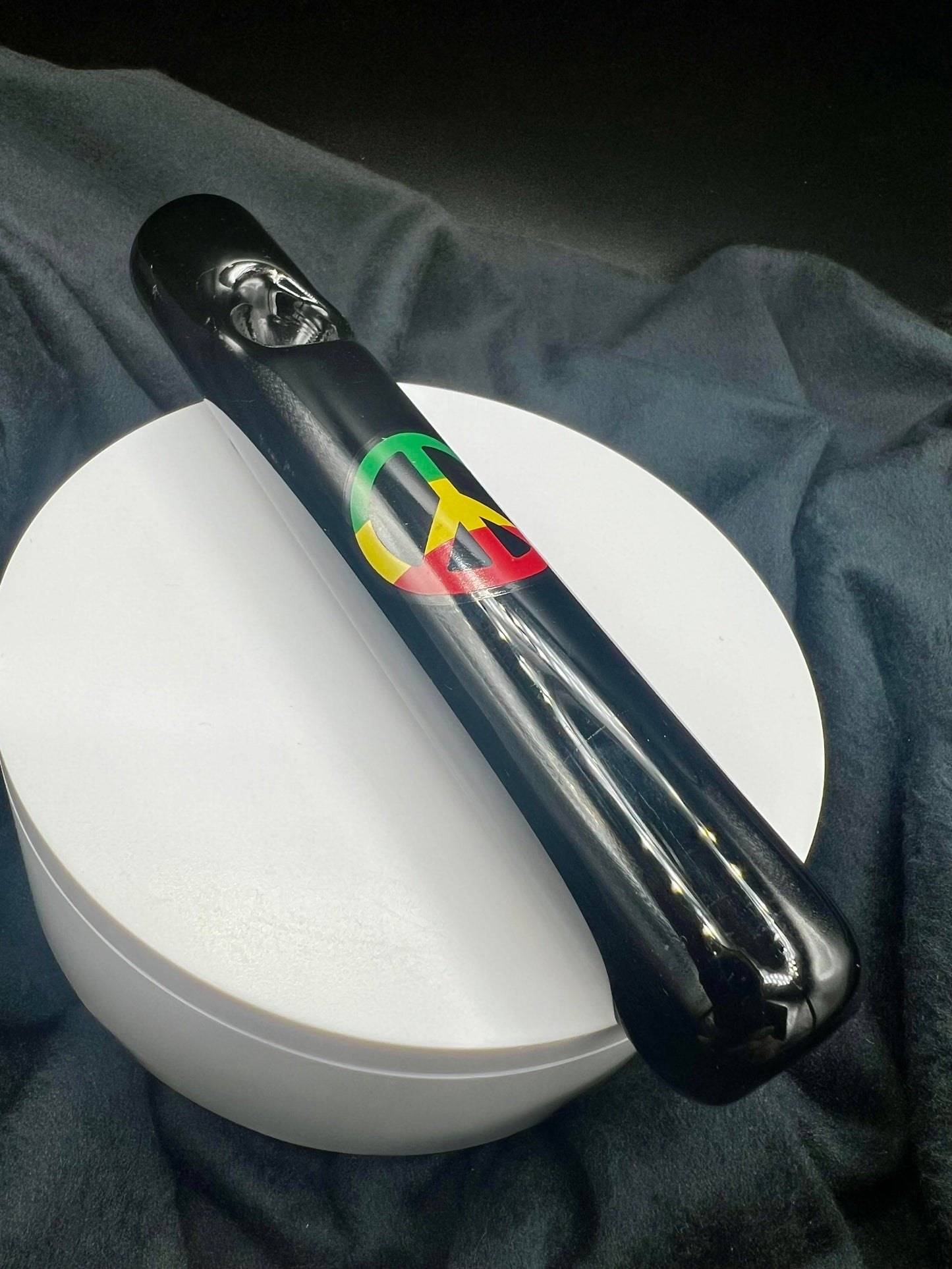 Rasta Peace Sign Steamroller by Jellyfish Glass