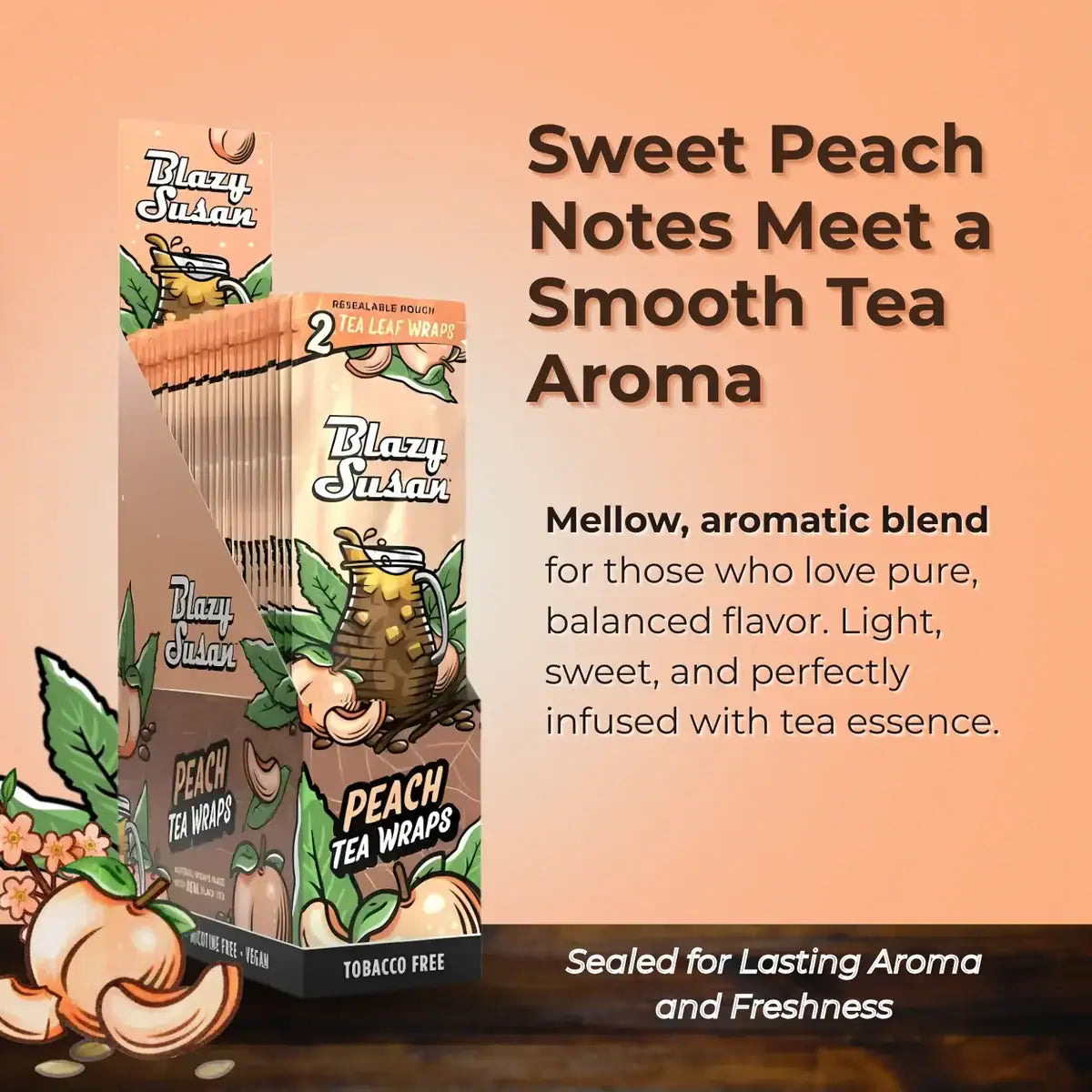 Blazy Susan Peach Tea Leaf Cones