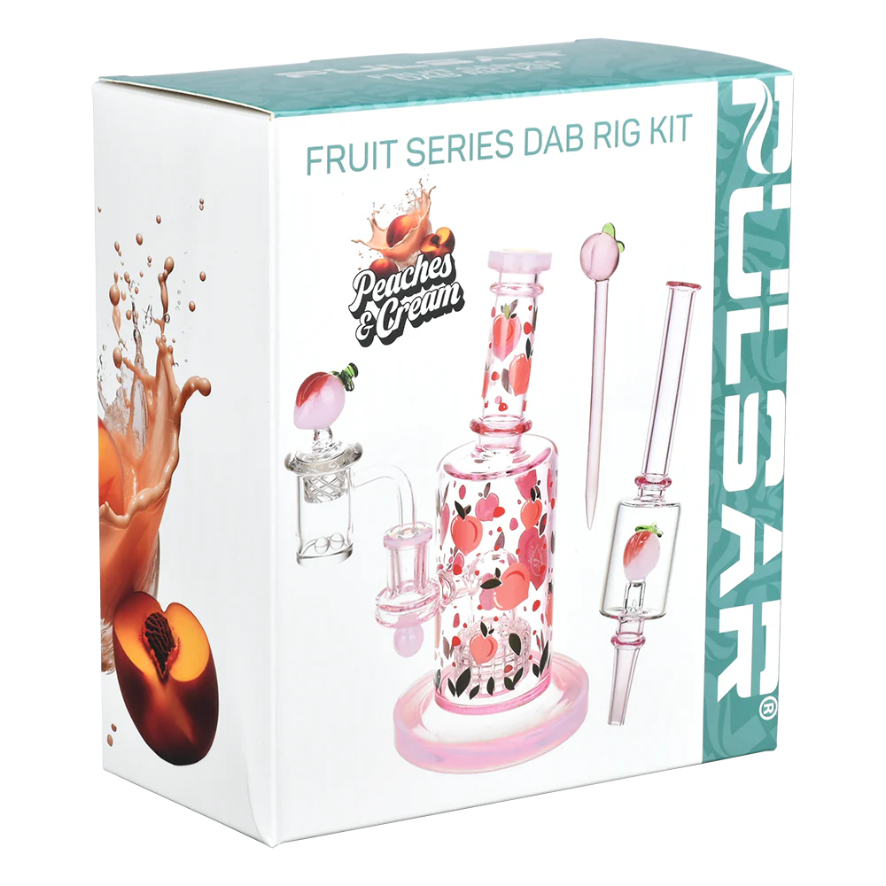 Pulsar Fruit Series Glow in the Dark Dab Rig Kit - Peaches & Cream