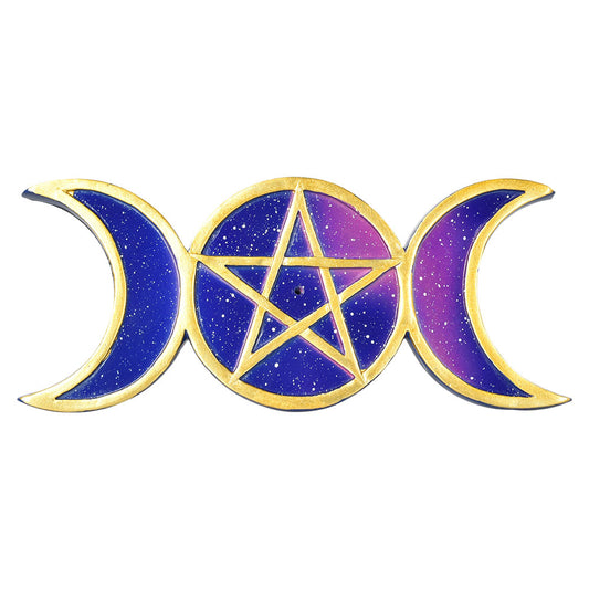 Pentagram Moon Incense Burner