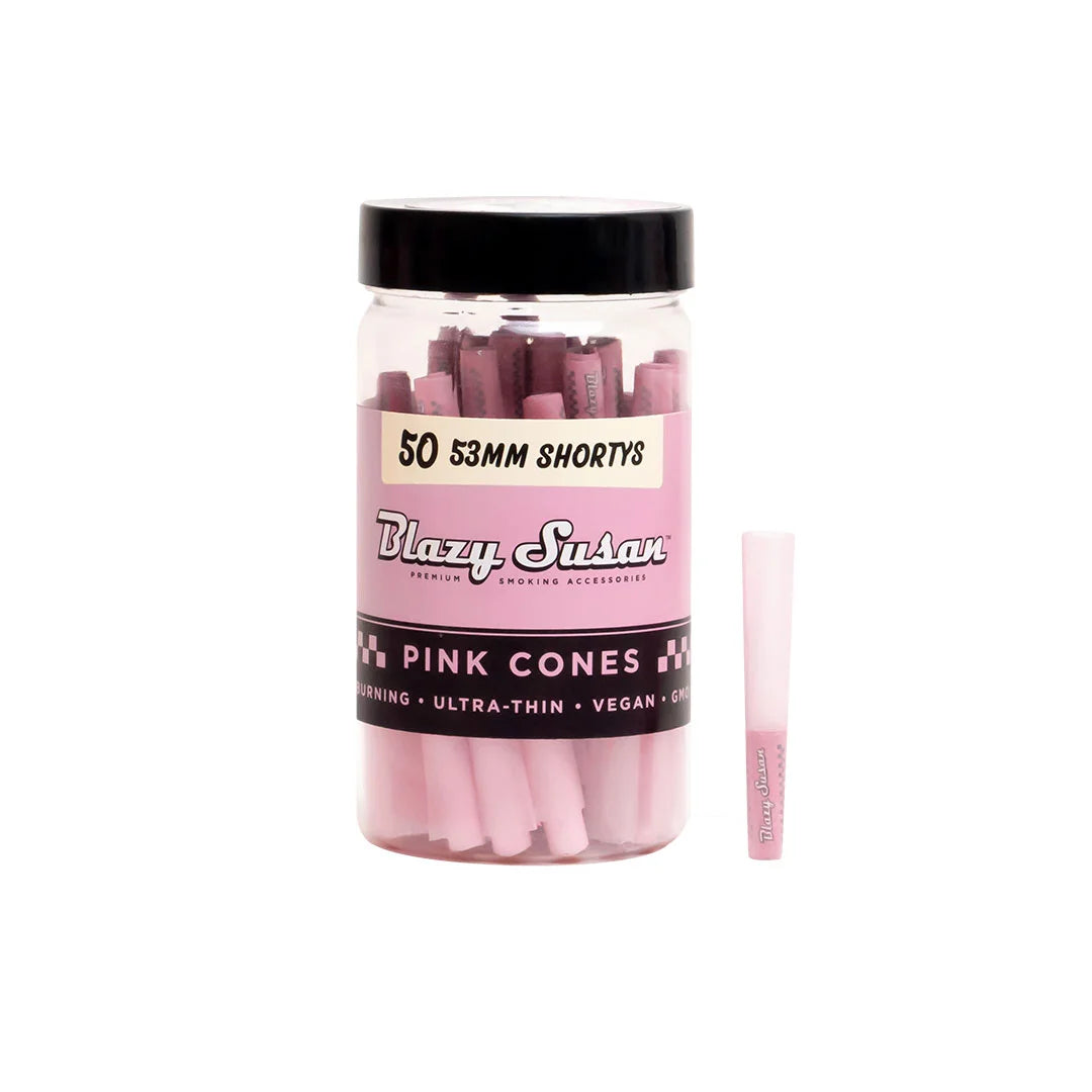 Blazy Susan Pink Shortys Cones 50 Count Jar