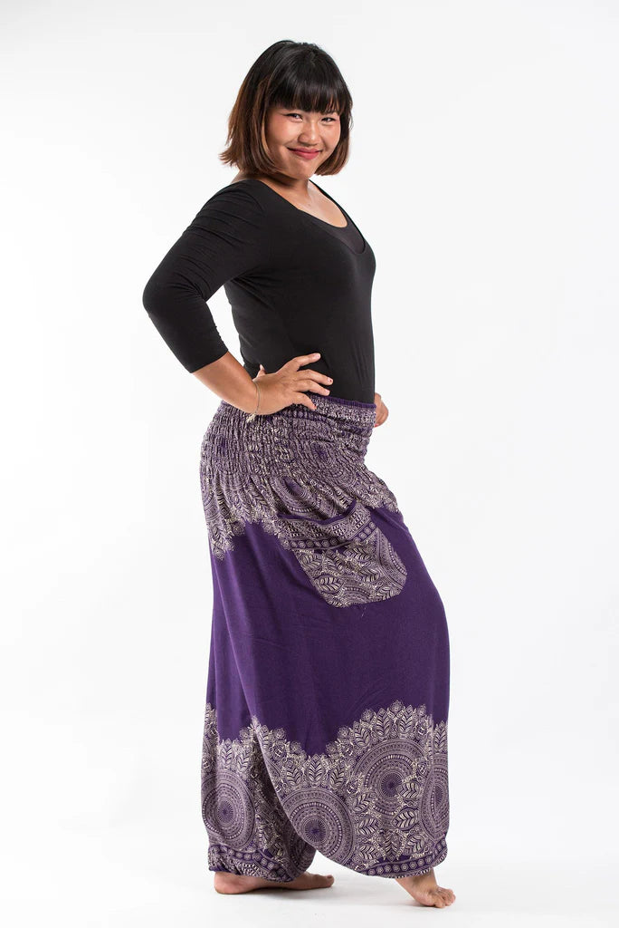 Plus Size Floral Mandalas Harem Pants
