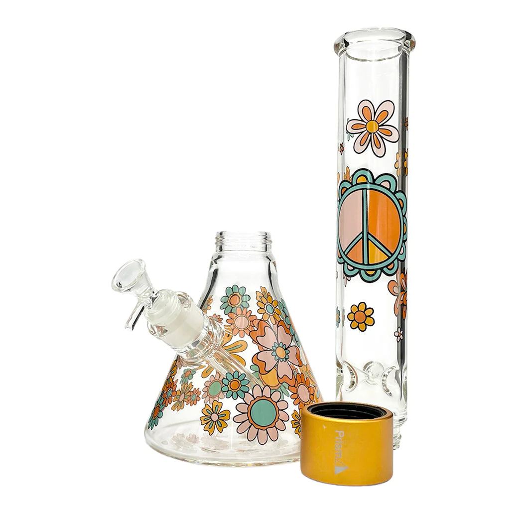 Prism Water Pipes Flower Power Beaker Single Stack