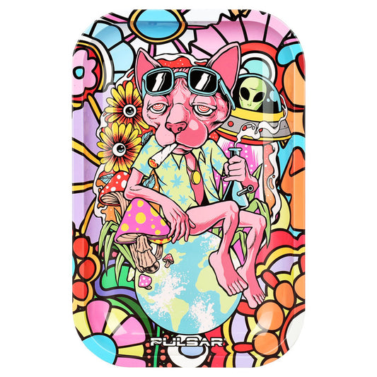 Pulsar Metal Rolling Tray - Chill Cat