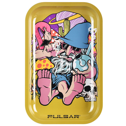 Pulsar Metal Rolling Tray - Flamingo Wizard