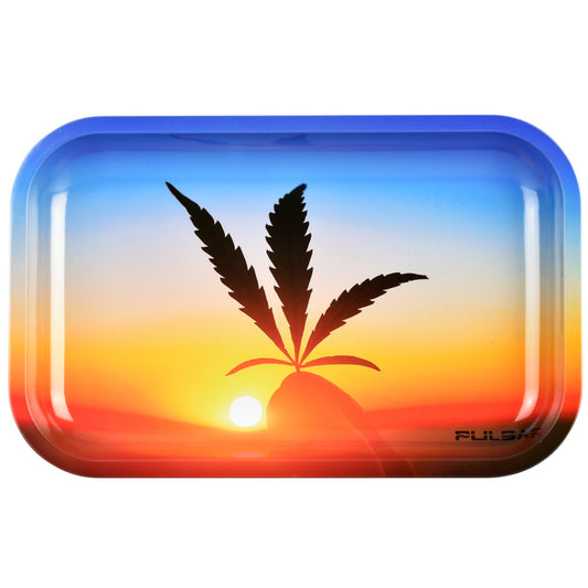 Pulsar Metal Rolling Tray - Leafy Sunset