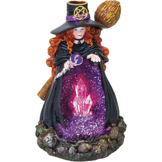 Fujima Purple Witch Backflow Incense Burner w/ LED