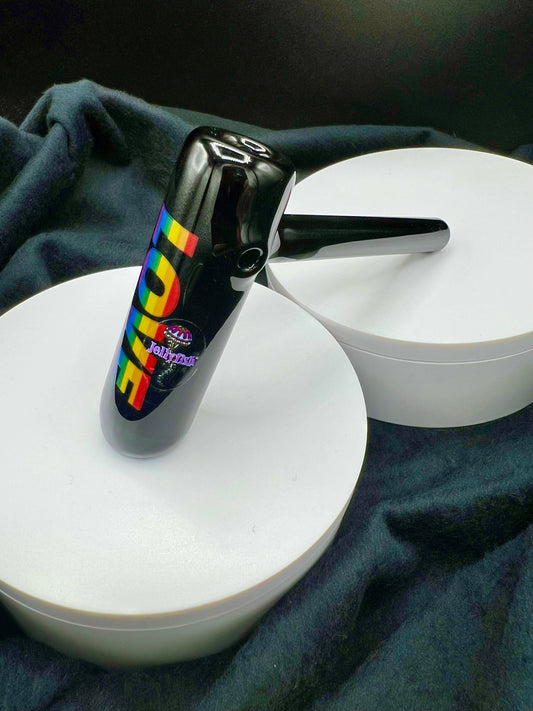 Rainbow Hammer Bubbler by Jellyfish Glass