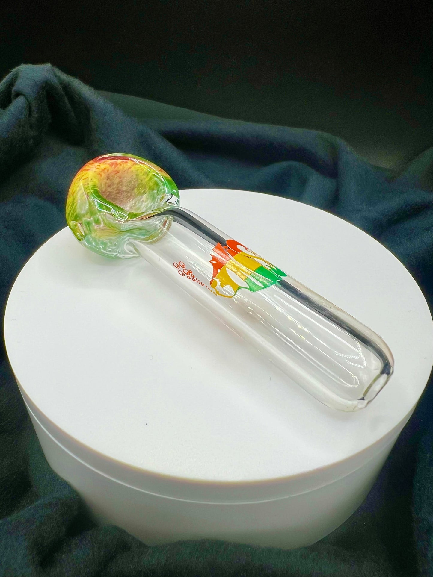 Rasta Frit Phish Spoon by Jellyfish Glass