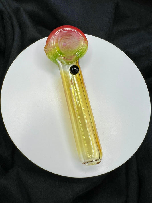 Rasta Pop Hand Pipe by Jellyfish Glass