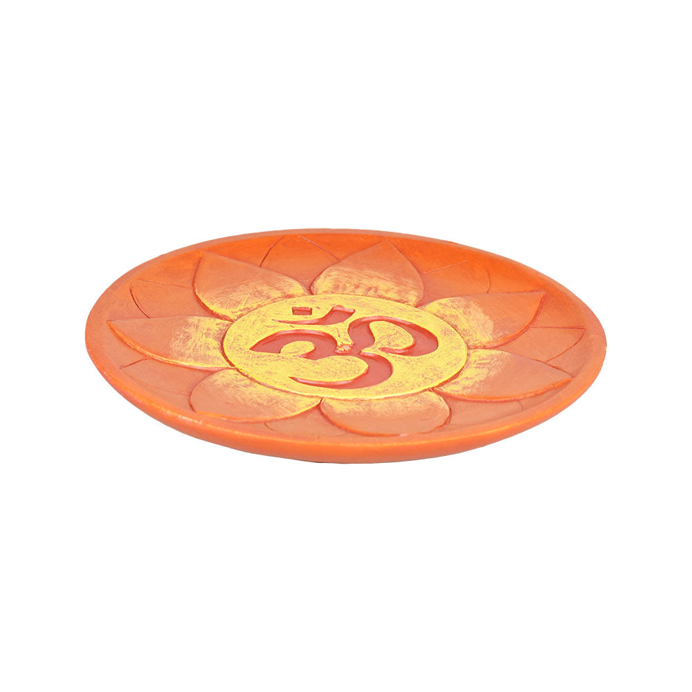 Round Om Flower Incense Burner