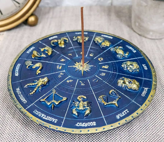 Round Zodiac Incense Burner