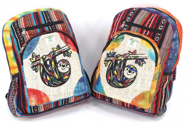 Himalaya Handmade Hemp Sloth Backpack - Large