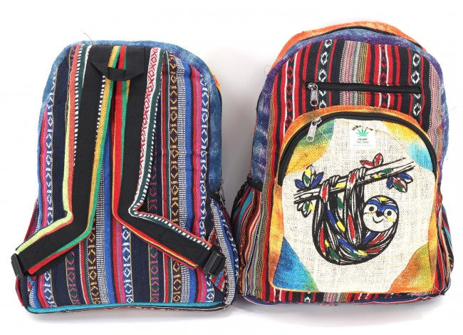 Himalaya Handmade Hemp Sloth Backpack - Large