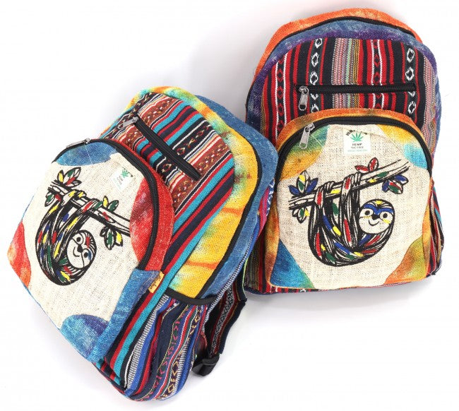 Himalaya Handmade Hemp Sloth Backpack - Large