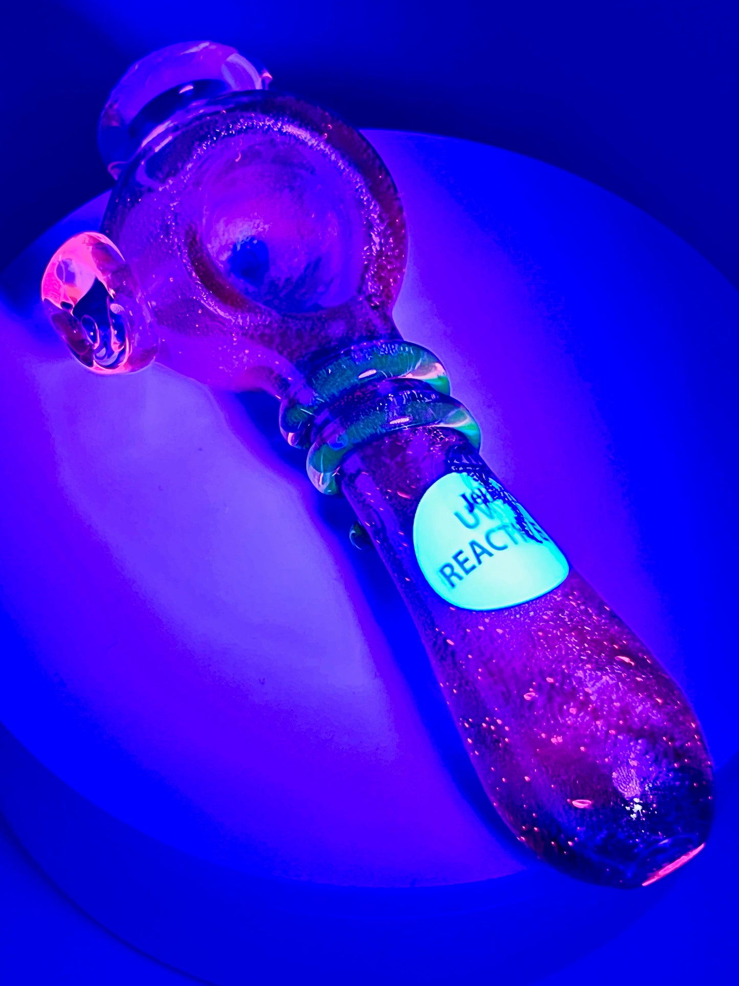 Jellyfish Glass Sparkle in the Reeds UV Reactive Spoons