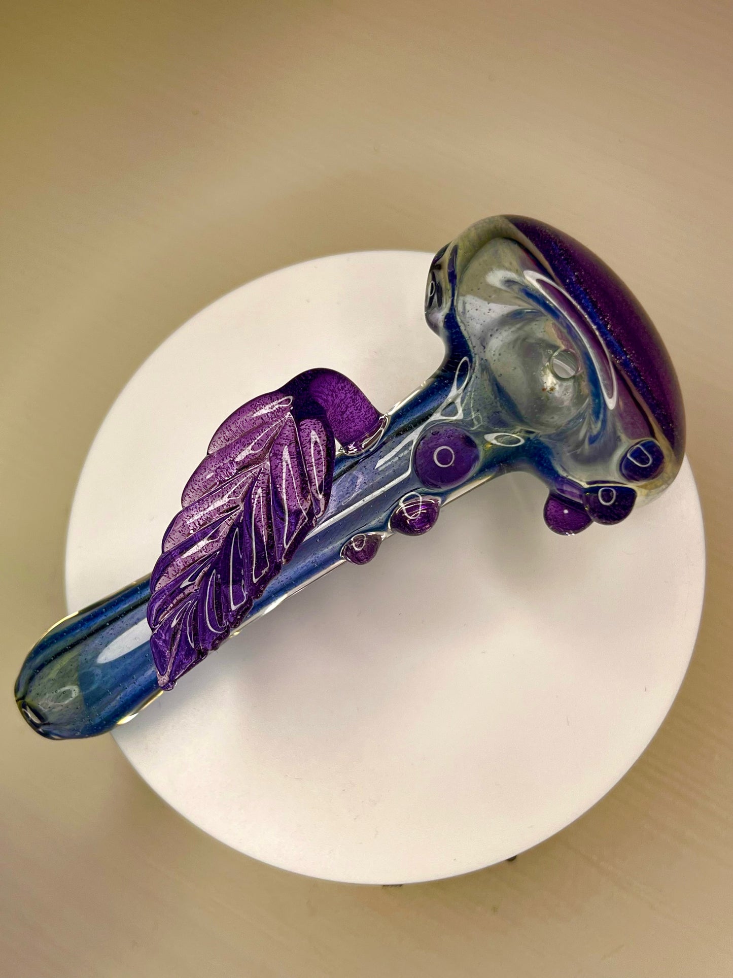 Squanchy Glass Large Leaf Accent Spoon