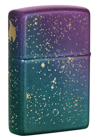 Zippo Lighter - Engraved Starry Sky