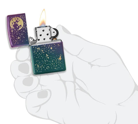 Zippo Lighter - Engraved Starry Sky