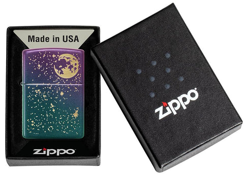 Zippo Lighter - Engraved Starry Sky