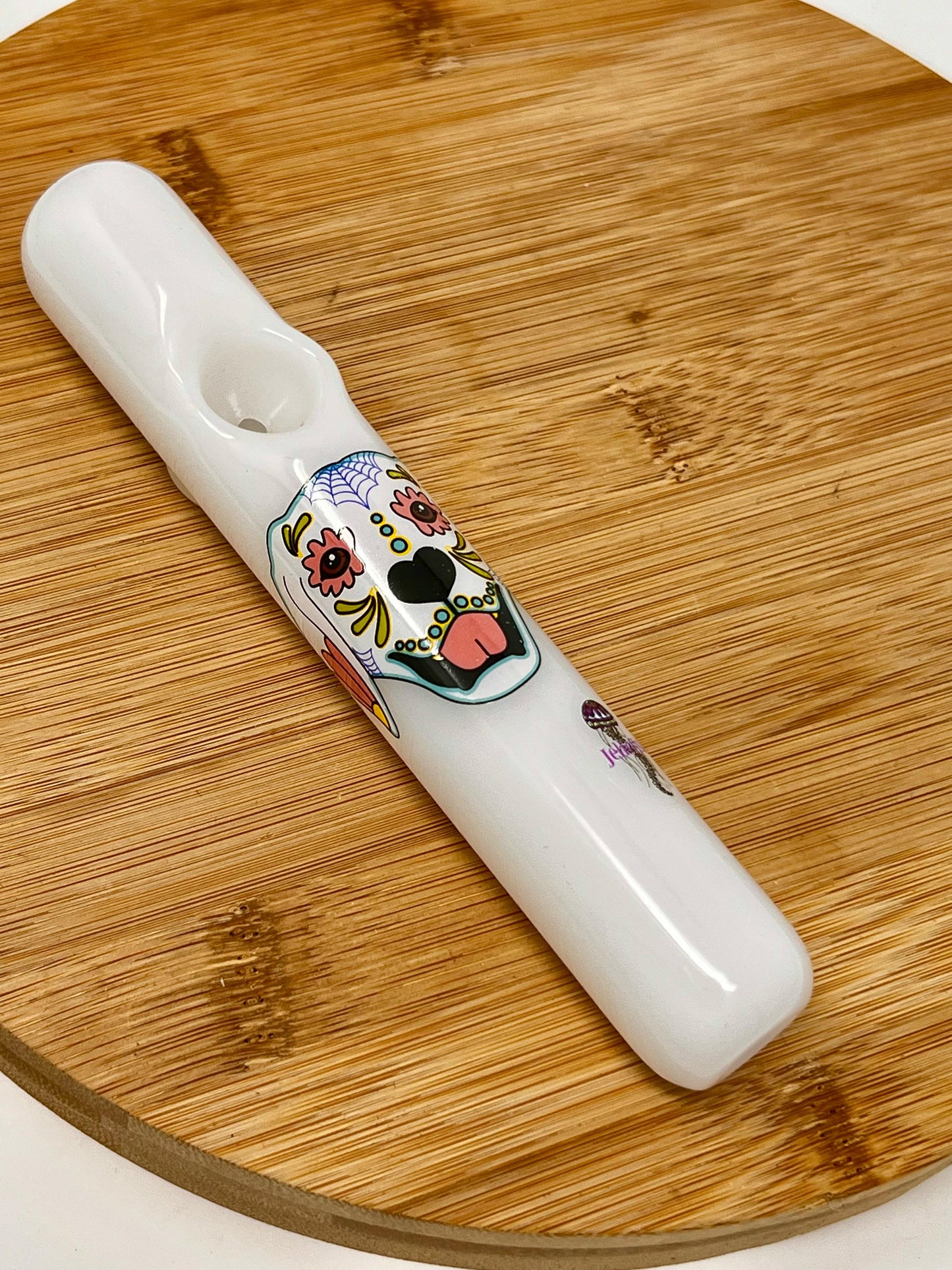 Sugar Skull Dog Steamrollers by Jellyfish Glass
