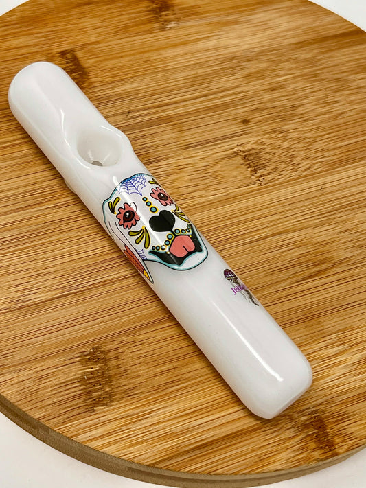 Sugar Skull Dog Steamrollers by Jellyfish Glass