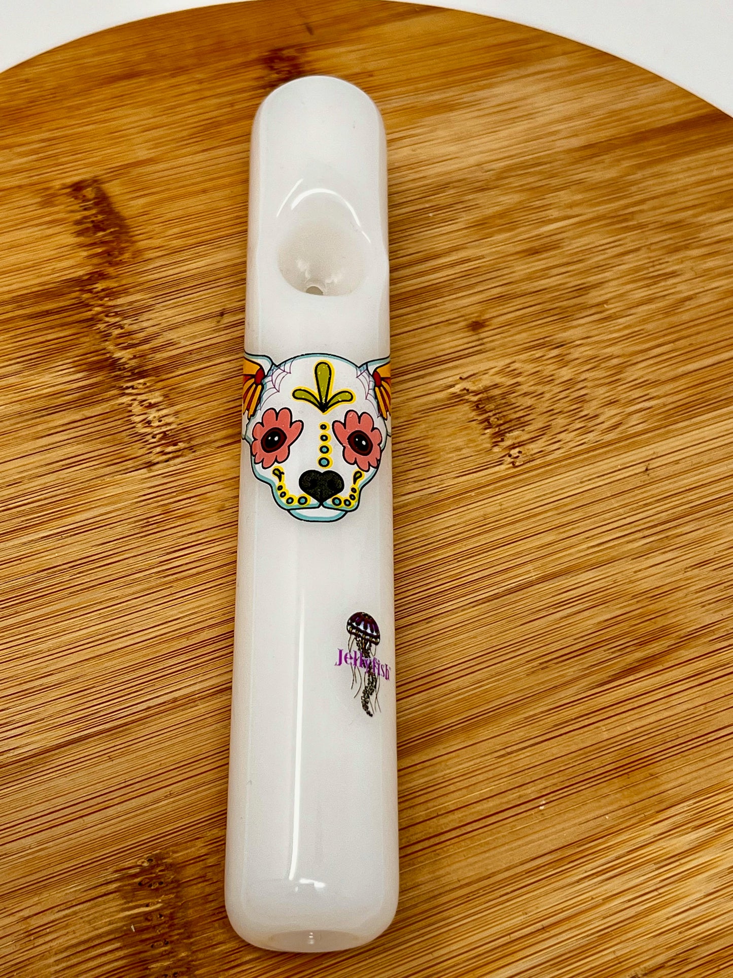 Sugar Skull Dog Steamrollers by Jellyfish Glass
