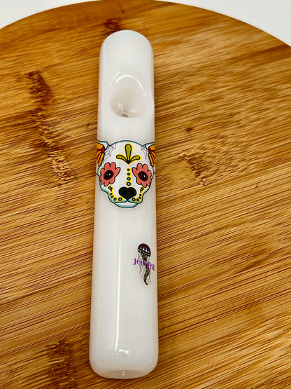 Sugar Skull Dog Steamrollers by Jellyfish Glass