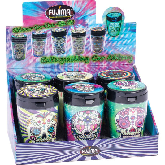 Fujima Sugar Skull Glow In The Dark Car Ashtray