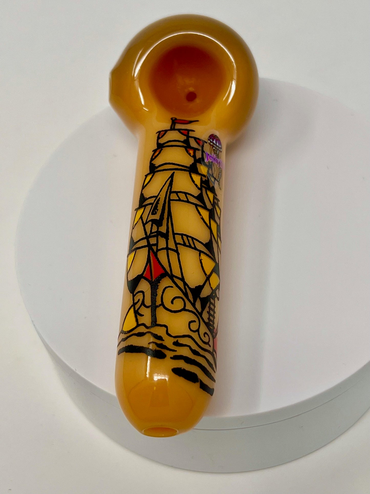 Jellyfish Glass Tattoo Spoons