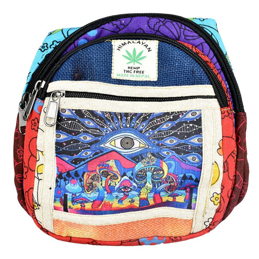 Himalaya Handmade Hemp Sling Bag - Tie-Dye Eye in the Sky