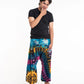 Tie Dye Cotton Harem Pants - Blue/Yellow