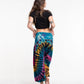 Tie Dye Cotton Harem Pants - Blue/Yellow