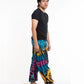 Tie Dye Cotton Harem Pants - Blue/Yellow