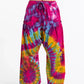 Tie Dye Cotton Harem Pants - Pink