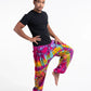 Tie Dye Cotton Harem Pants - Pink