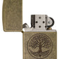 Zippo Lighter - Lustre Tree of Life - Antique Brass