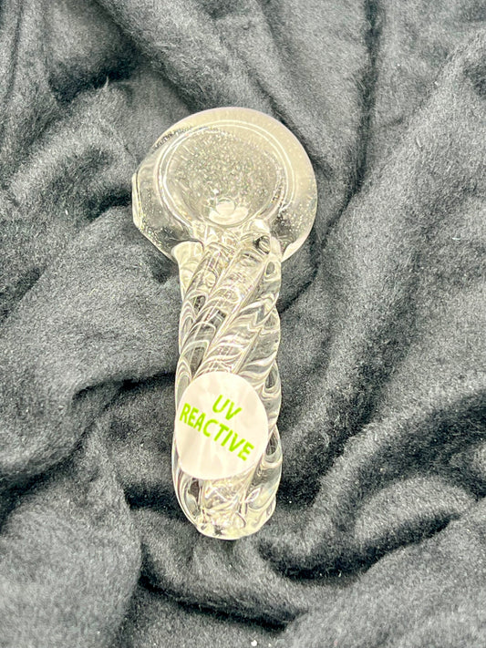 UV Reactive Ribbed Spoon by Jellyfish Glass