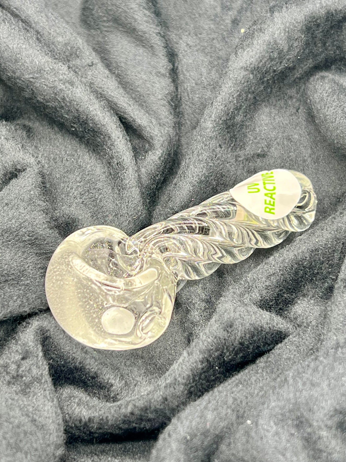 UV Reactive Ribbed Spoon by Jellyfish Glass