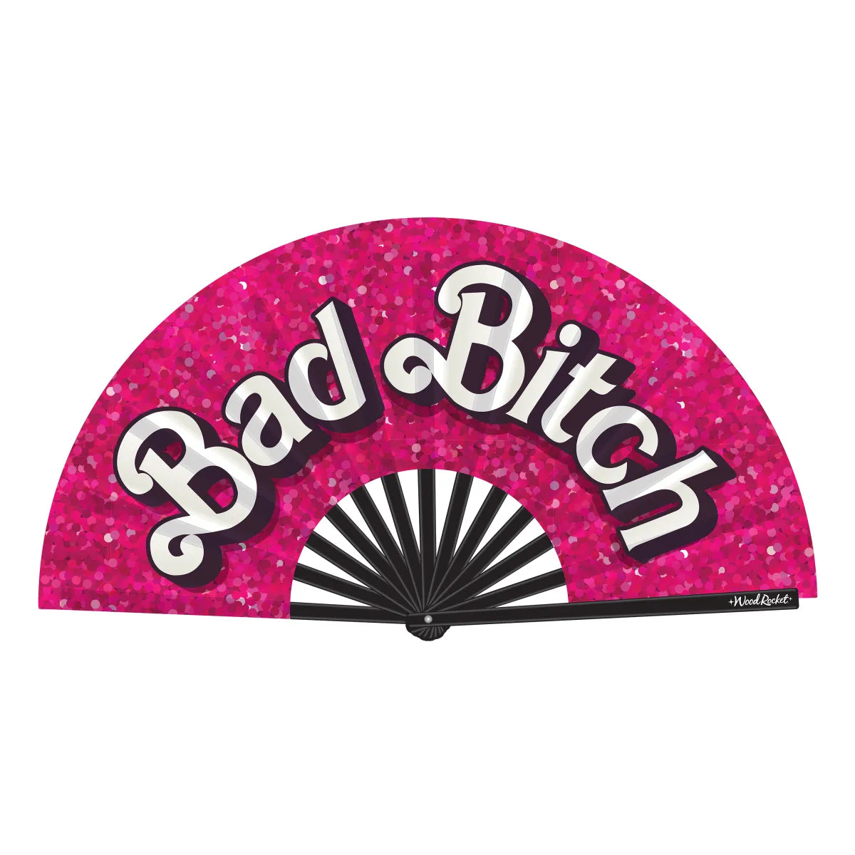 Wood Rocket Hand Fan - Bad Bitch