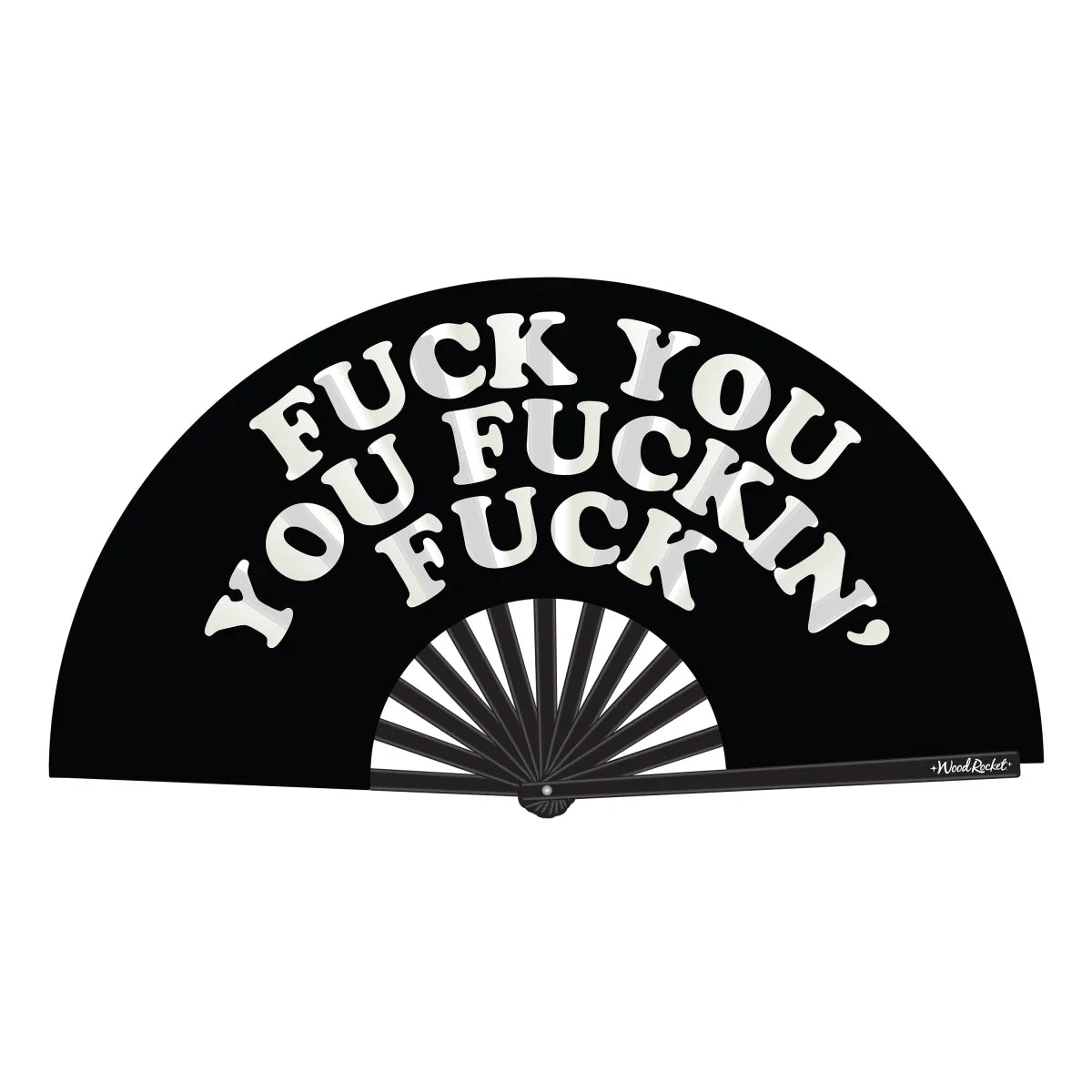 Wood Rocket Hand Fan - Fuck You