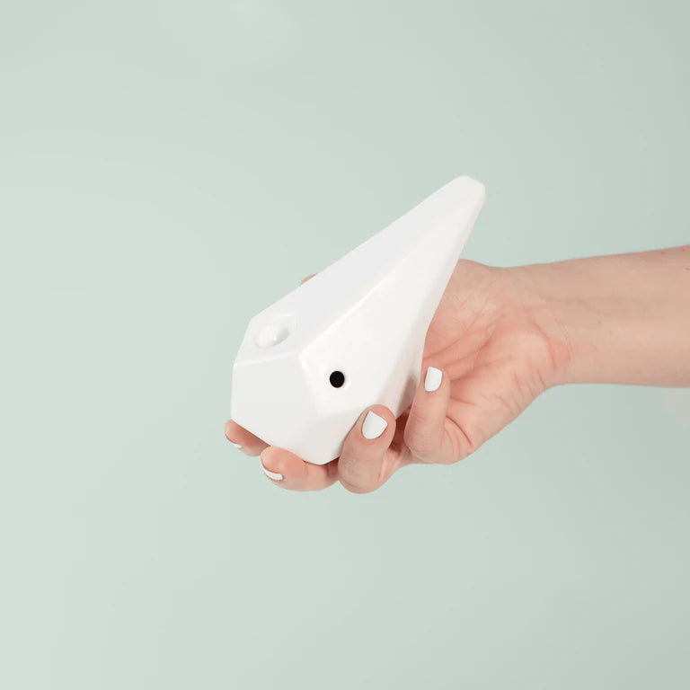 BRNT Prism White Ceramic Hand Pipe