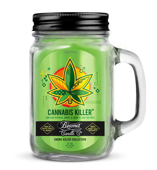 Beamer 12 oz Mason Jar Candle - Cannabis Killer