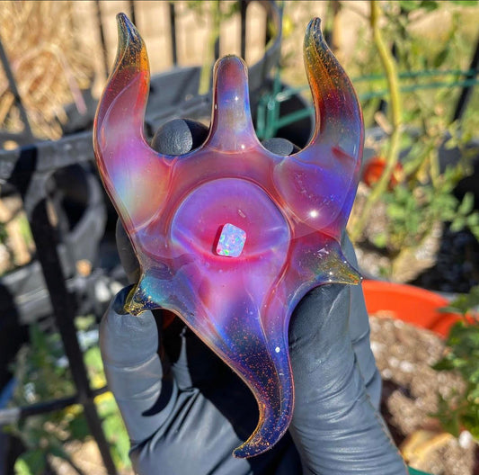 Kevin Bergesson Purple Rainbow Horned Opal Pendant