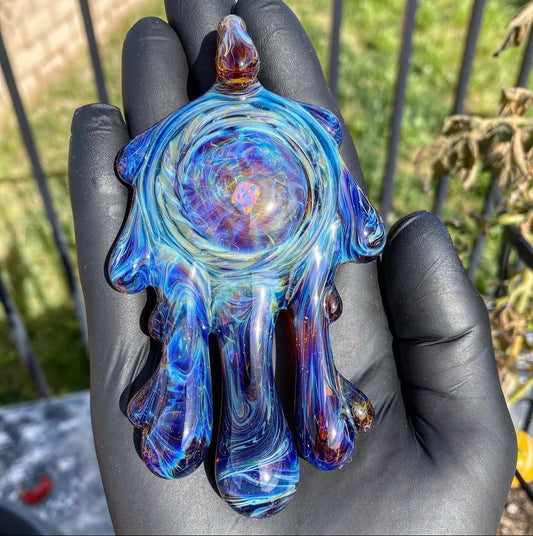 Kevin Bergesson Loki's Lipstick/Heavy Blue Stardust Opal Drip Pendant