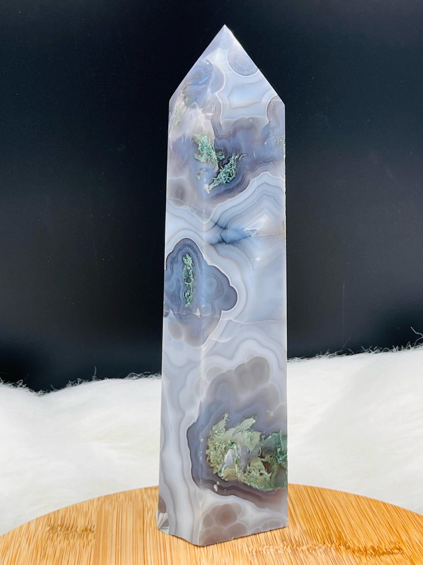 Big Moss Agate Tower